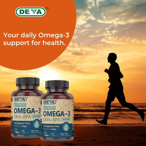 Suplemento Deva Vegan Omega-3 Dha 200mg 90 Cápsulas Gelatino
