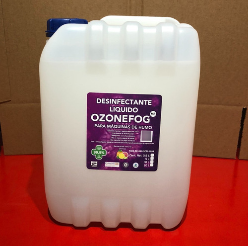 Liquido Sanitizante Para Maquina De Humo Ozonefog 10 Lt