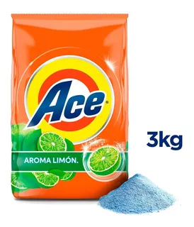 Detergente En Polvo Ace Aroma Limón 3kg