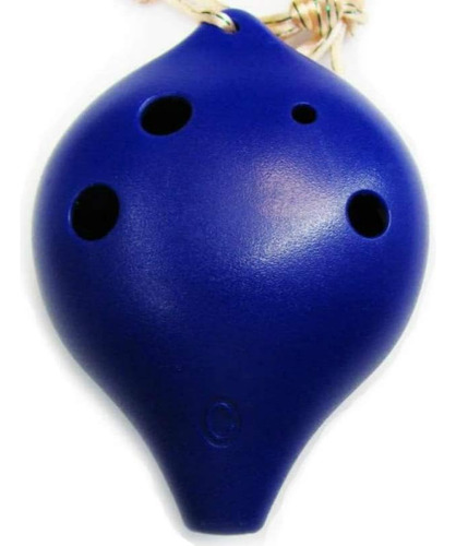 Tng - Ocarina De Plástico De 6 Agujeros, Color Azul