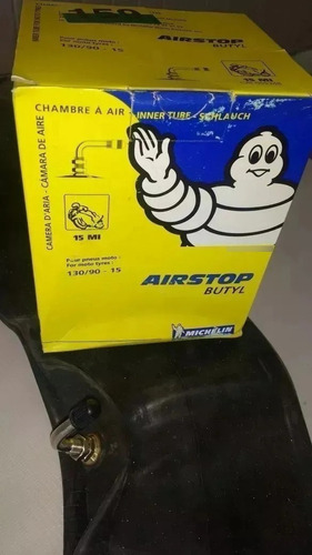Michelin Airstop Camara Ar Aro 15MI 130/90-15 válvula torta angulo 90° graus bico curvo