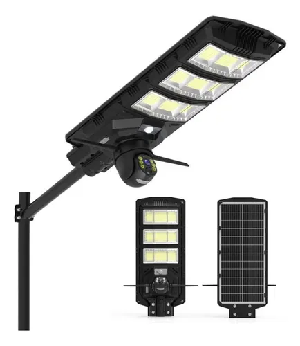 Foco Solar Con Camara Wifi App 2 En 1 Fullhd Vision Nocturna Luz Blanco frío