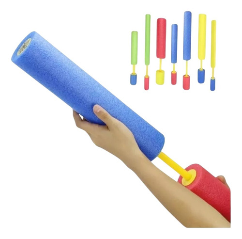 Pack 3 Pistolas Lanza Agua Esponja Piscina Verano Juego 50cm