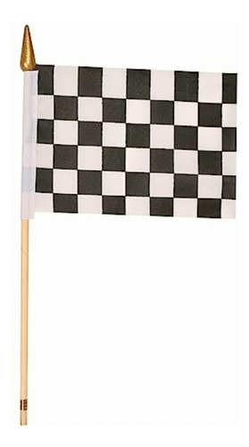 Beistle 12-pack Checkered Rayon Flags, 4 By 6-inch