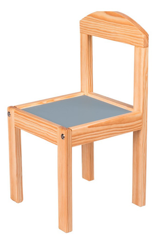 Dos Sillas De Madera Con Mesa Moderna Tamaño Infantil