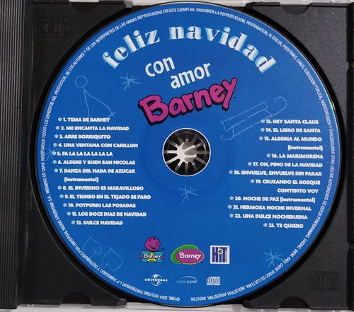Navidad Barney Feliz Navidad Con Amor 23 Temas Éxitos
