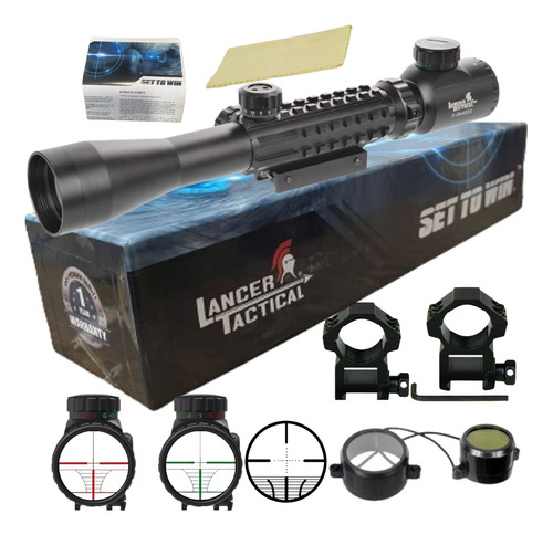 Lente Mira Telescópica 3-9x40 Range Finder Eg  Red Green Xtr