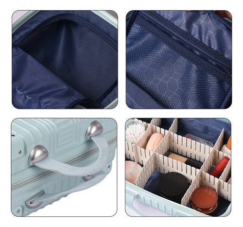 Bolsa De Maquillaje De Viaje Con Divisores Ajustables Para