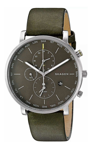  Relógio Masculino Skagen  World Time Skw6928 Pronta Entrega