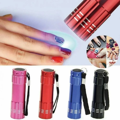 Lanterna 9 Led Uv Luz Ultra Violeta Seca Unha Gel Esmalte Cor Da Lanterna Aleatorio