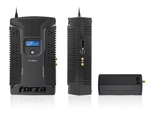 Ups Forza Ht-750lcd De 750va 375w 12 Tomas Usb, Rj11, Coaxia