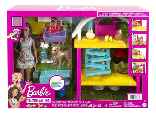 Boneca Barbie Playset Diversão Na Fazenda Mattel Hgy88