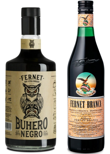 Aperitivo Fernet Branca 750ml + Buhero Negro 700ml - Gobar®