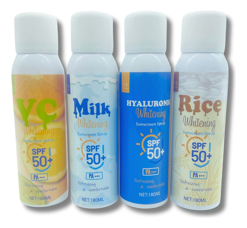 Bloqueador Solar Spray 4 Pack Protector Solar Spf50+ 180ml