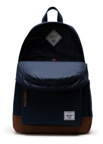 Mochila Herschel Supply Co. Heritage Backpack 24l Color Azul Oscuro Diseño De La Tela Azul Y Marron