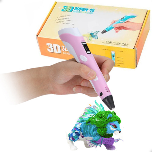 Caneta Impressora 3d Magica Profissional E Infantil C/ Refil Cores Sortidas EX Decor
