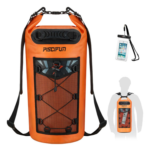 Piscifun - Mochila Impermeable Para Deportes Acuticos, 5 L, 