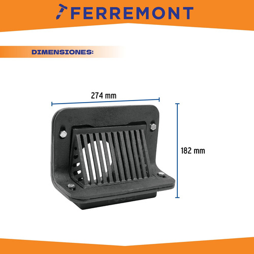 Coladera De Hierro Pretil Para Azotea, Foset 45302