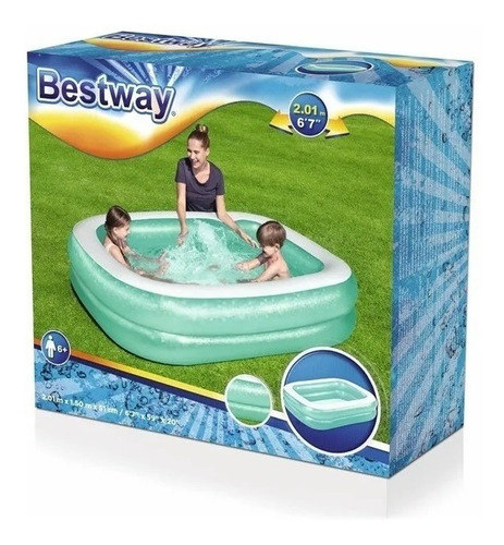 Alberca Inflable Rectangular Niños Bestway 54005 2x1.5m 450l