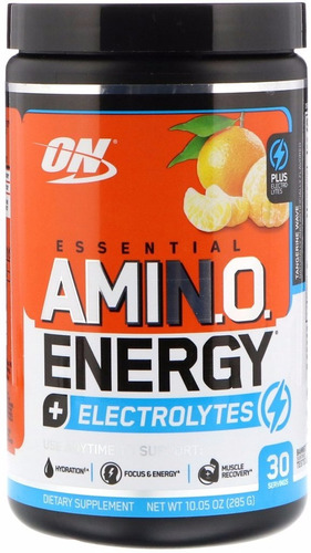 Optimum Nutrition Amino Energy + Electrolitos 30 Servicios Sabor TANGERINA