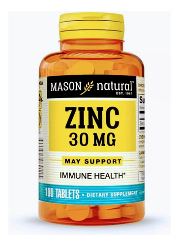 Zinc 30mg Mason X 100 Tabletas