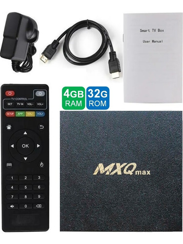 Conversor Smart Tv Box Android10 4k Netflix 4gb Ram 32gb Rom