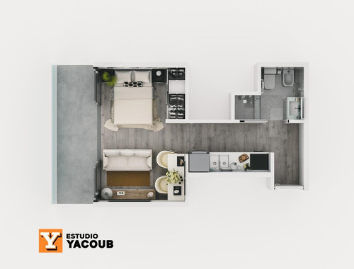Imagen 9 de 30 de Departamento Monoambiente En Venta - Balcón - 26mts2 - Microcentro, La Plata-pozo-emprendimiento