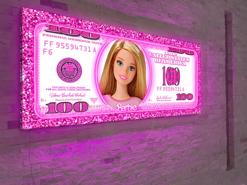 Barbie Dolar Neon + Cuadro Decorativo De Regalo