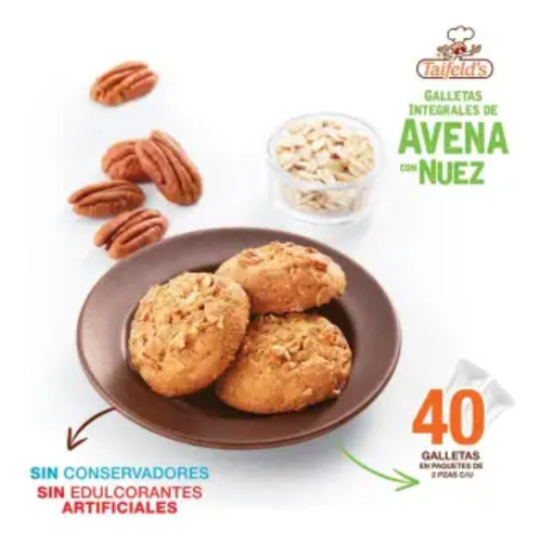 Galletas De Avena Taifeld's Con Nuez 600 G