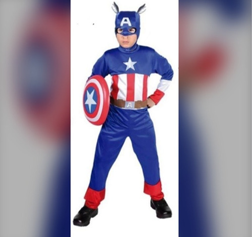 Disfraz  De Capitán Héroe Clásico, Únicamente Talla 12.