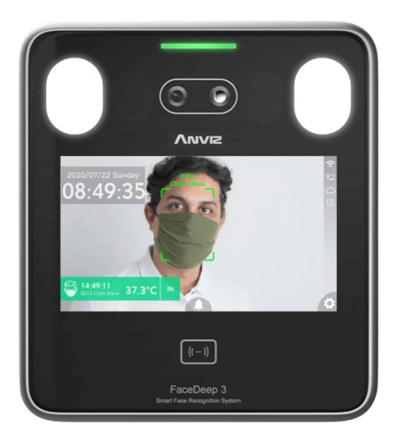 Imagen 1 de 8 de Control Acceso Biométrico Facial Asistencia Wifi Ia Anviz