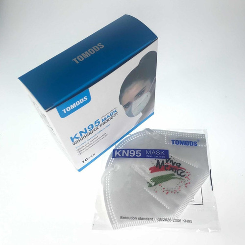 Imagen 3 de 7 de Cubrebocas Kn95 Mascarillas Con Estampado Viva Mexico 10pzs