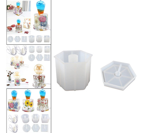 Conjunto De Molde De Resina Leve Capa Base Para Hexágono
