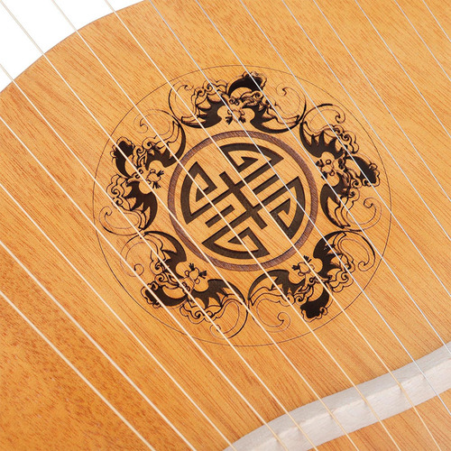 Grabado Exquisito Principiantes 16-string Lyre Harp Madera