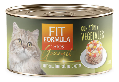 Alimento Fit Formula Gato Gourmet Atún/vegetal 80gr X6 Unida
