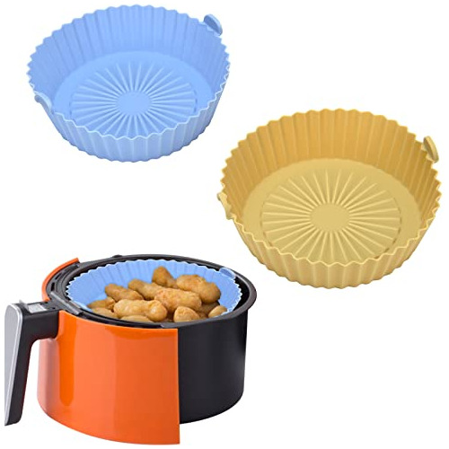 2pcs Air Fryer Silicone Liners, 6.5 Pulgadas Air Fryer Oven