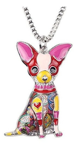 Chihuahua Collar Bonsny Amor Animales Cinc Del Esmalte De La