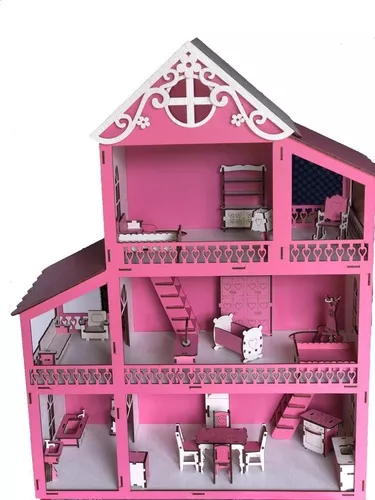 Casinha de mdf boneca Barbie 1,40 metros