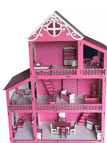 Casa Barbie Mdf Grande 1m