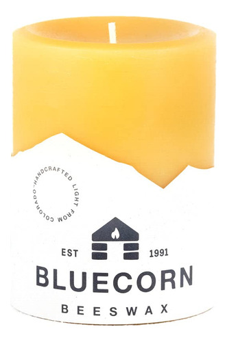 Bluecorn Beeswax Velas De Pilar De Cera De Abeja 100% Pura,