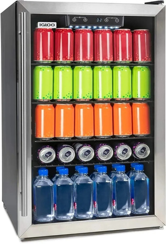 Enfriador De Bebidas Igloo 180 Latas  Acero Inoxidable1