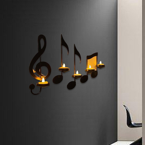 Conjunto De Porta-velas De Parede Com 4 Peças, Decoração