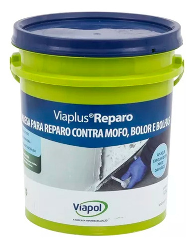 Viaplus Reparo Masa Impermeable Para Reparar Paredes 12kg 