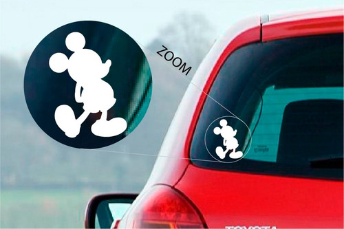 Mickey Silueta Disney Sticker Calco Vinilo Decoracion