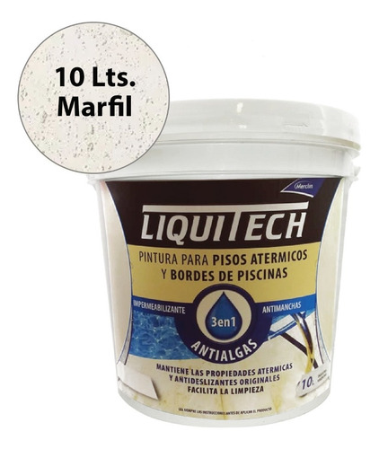 Pintura Impermeable Para Pisos Atérmicos 10 L Liquitech 