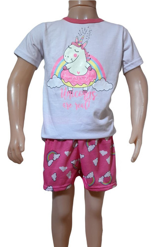 Pijama Brilla En Oscuridad Stitch Barbie Merlina Verano Niña