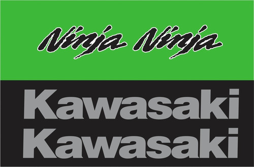 Kit de pegatinas con emblema compatible con la Kawasaki Ninja 300, verde, 013, color MOTO NINJA 300 GREEN