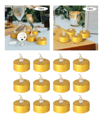 Nuevo 12 Velas Pequeñas Led For Velas De Flash Amarillo