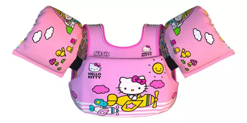 Boia Infantil com Colete Salva Vidas Nash HelloKitty - Kits e Gifts