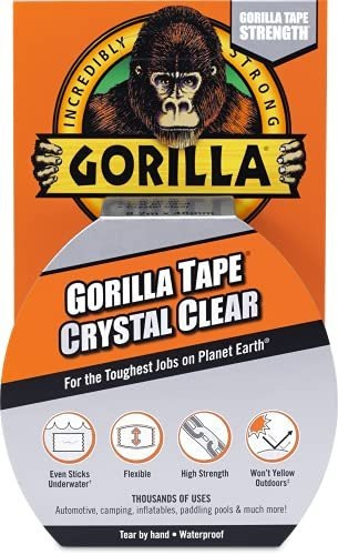 Cinta Adhesiva Transparente De Gorilla Crystal, 1.88 X 9 Yd,